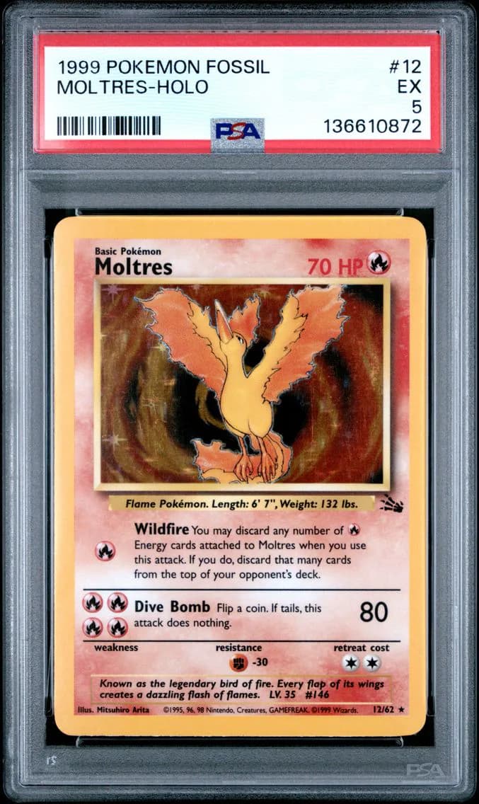 Moltres-Holo, Fossil, PSA 5