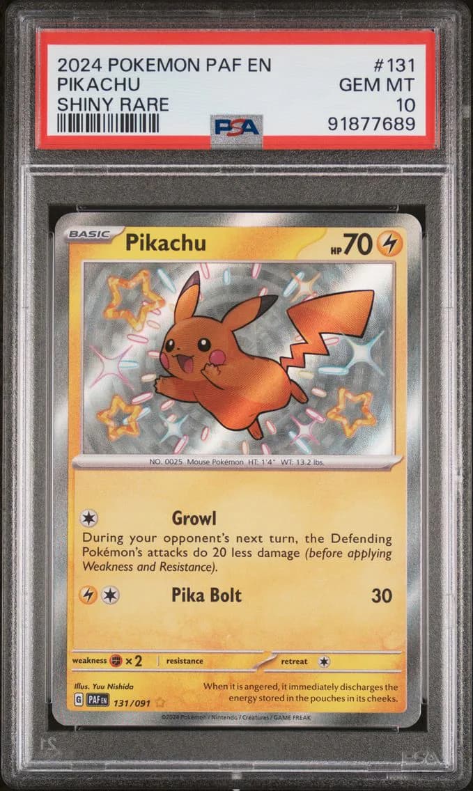 Pikachu, Paldean Fates, PSA 10