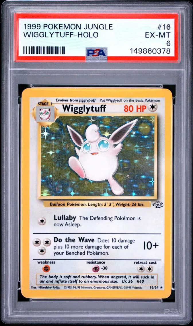 Wigglytuff-Holo, Jungle, PSA 6