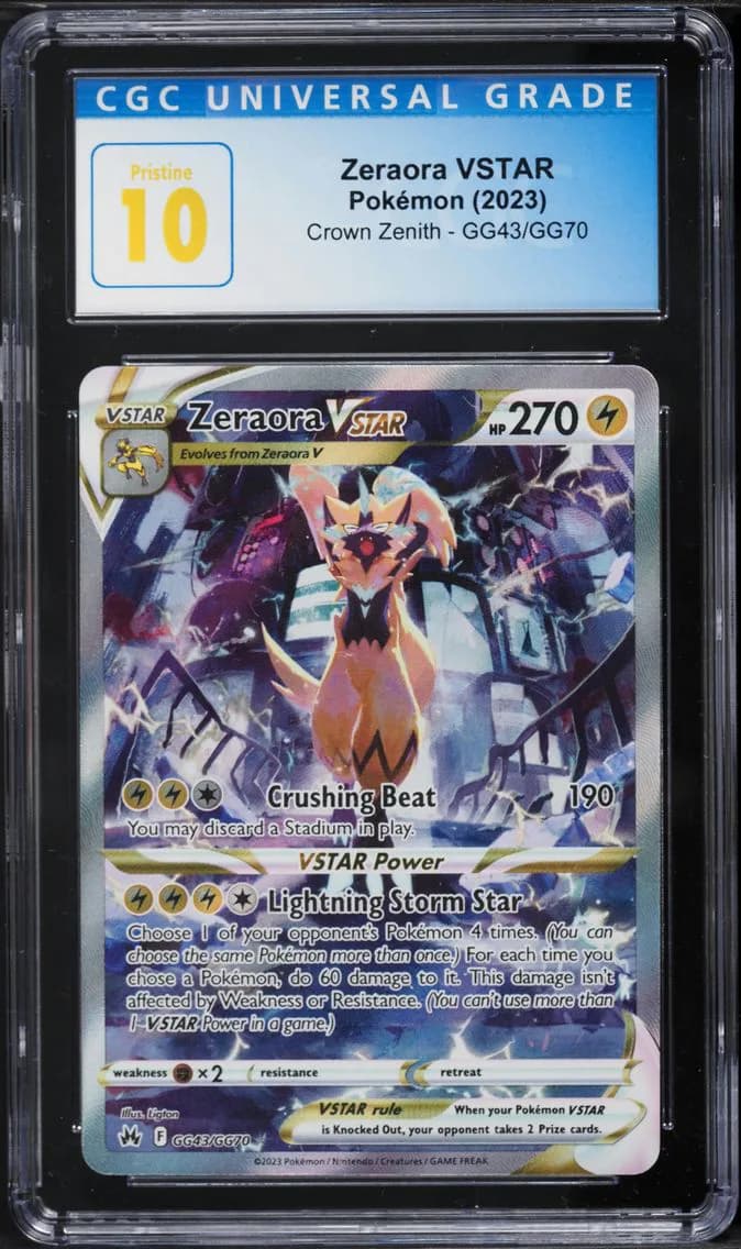Zeraora VSTAR, Crown Zenith, CGC 10
