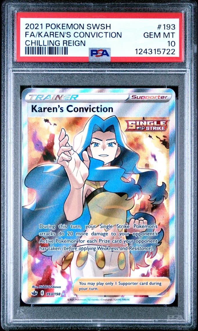 Karen's Conviction, Sword & Shield Chilling Reign, PSA 10