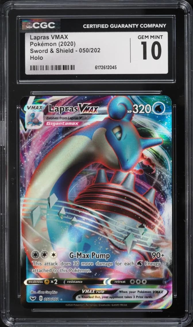 Lapras VMAX, Sword & Shield, CGC 10