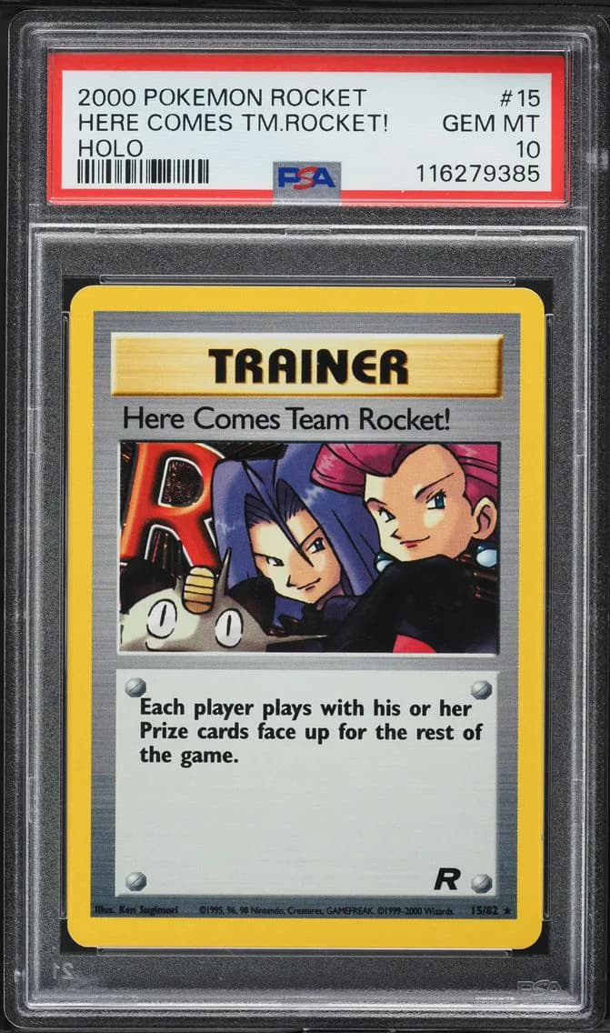 Here Comes Team Rocket!-Holo, Rocket, PSA 10