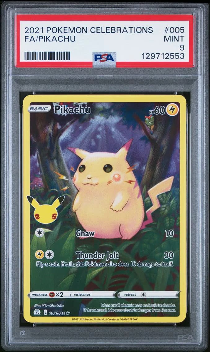 Pikachu, Celebrations, PSA 9