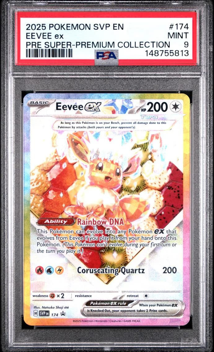 Eevee EX, SV Black Star Promo, PSA 9
