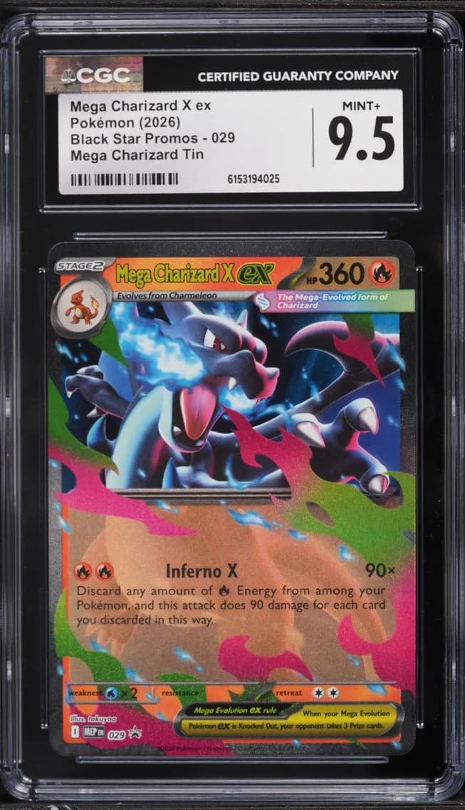 X ex, Black Star Promos - Mega Evolution MEP EN, CGC 9.5