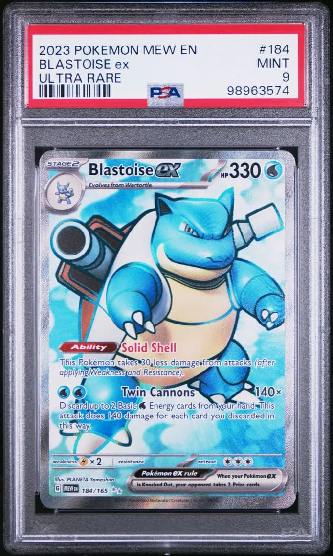 Blastoise EX, 151, PSA 9