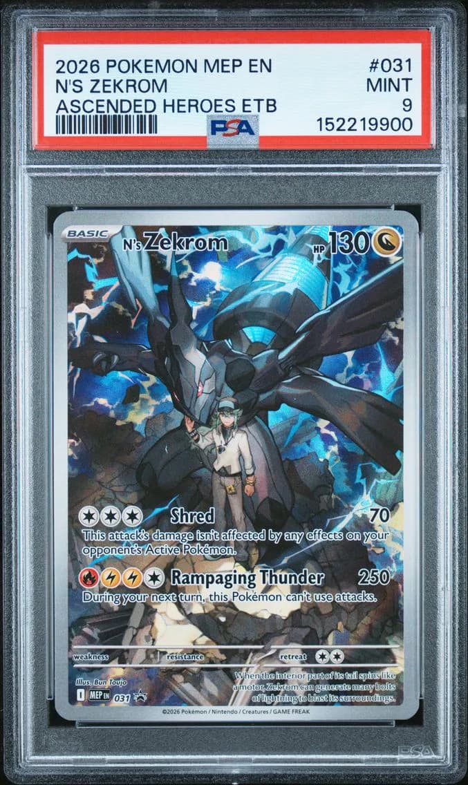 N's Zekrom, Me Black Star Promo, PSA 9