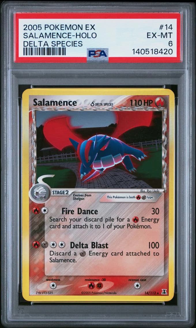 Salamence-Holo, EX Delta Species, PSA 6
