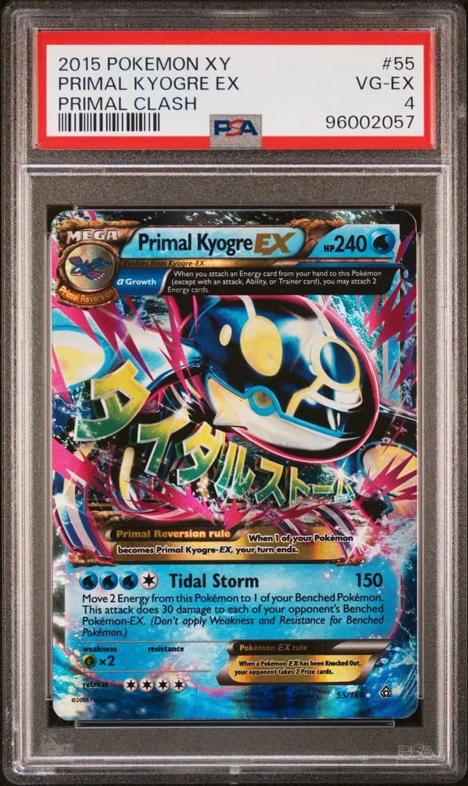 Primal Kyogre EX, XY Primal Clash, PSA 4