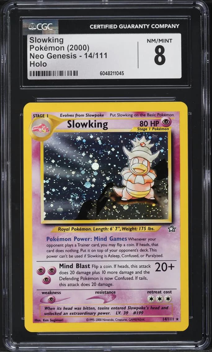 Slowking-Holo, Neo Genesis - Unlimited, CGC 8
