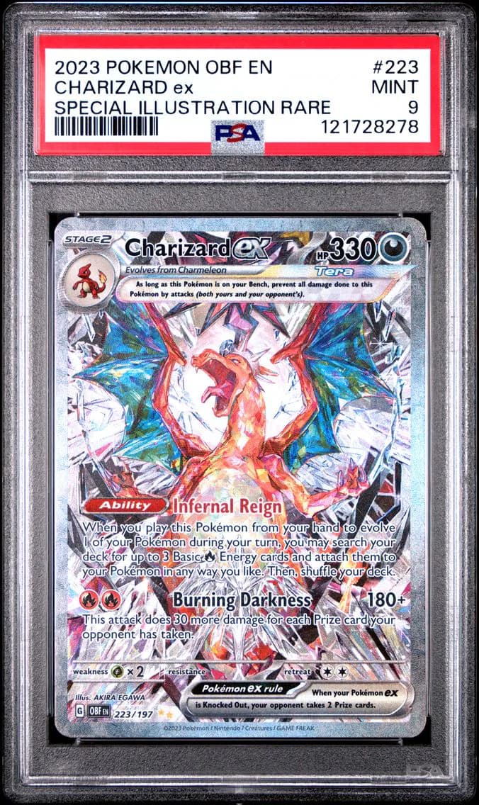 Charizard EX, Obsidian Flames, PSA 9