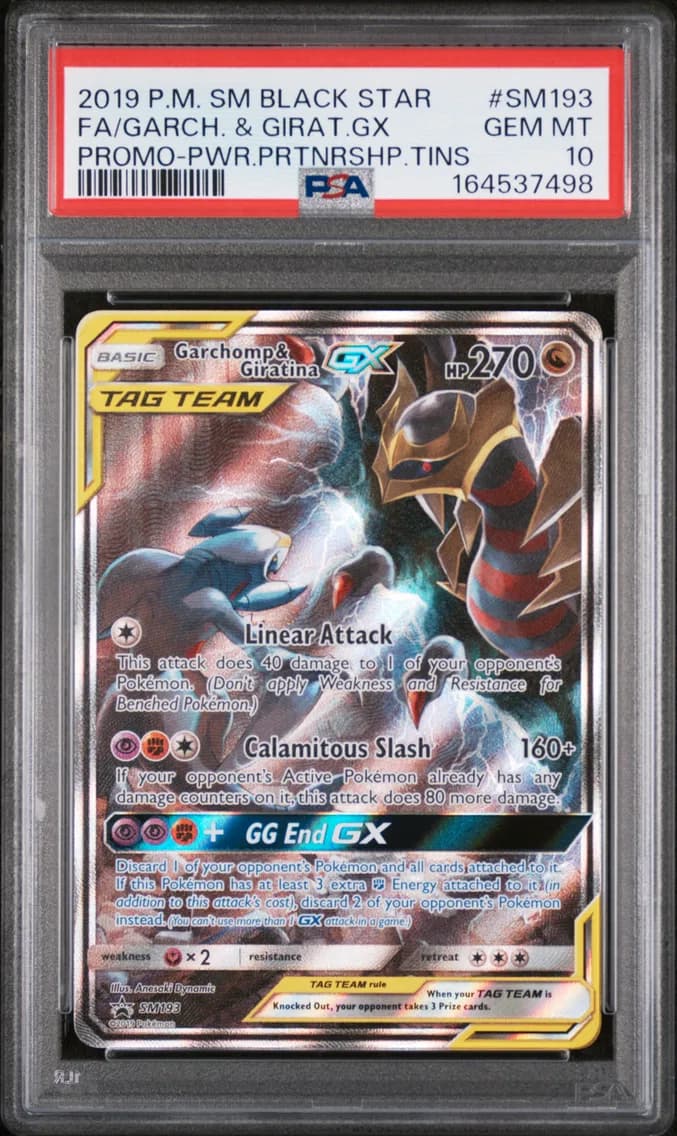 Garchomp & Giratina GX, SM Black Star Promo, PSA 10