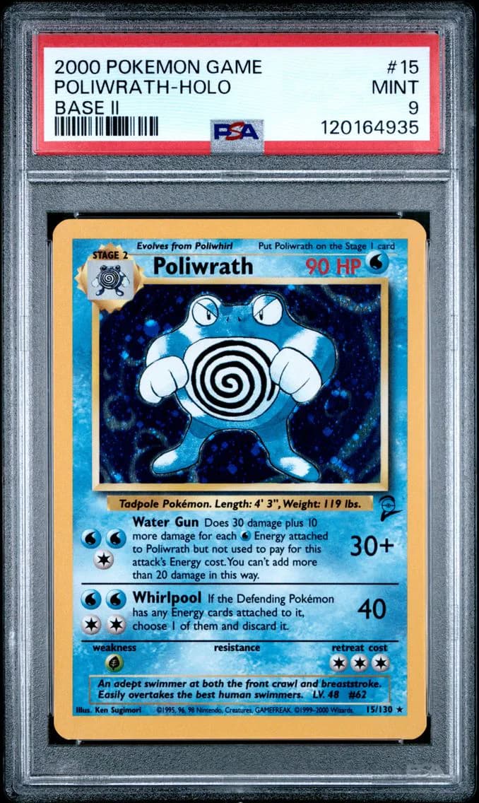 Poliwrath-Holo, Game Base II, PSA 9
