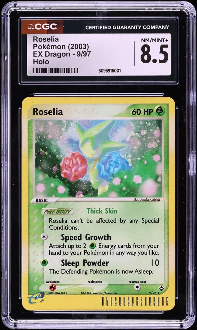 Roselia, EX Dragon (2003 Copyright, w/ "e" Symbol), CGC 8.5