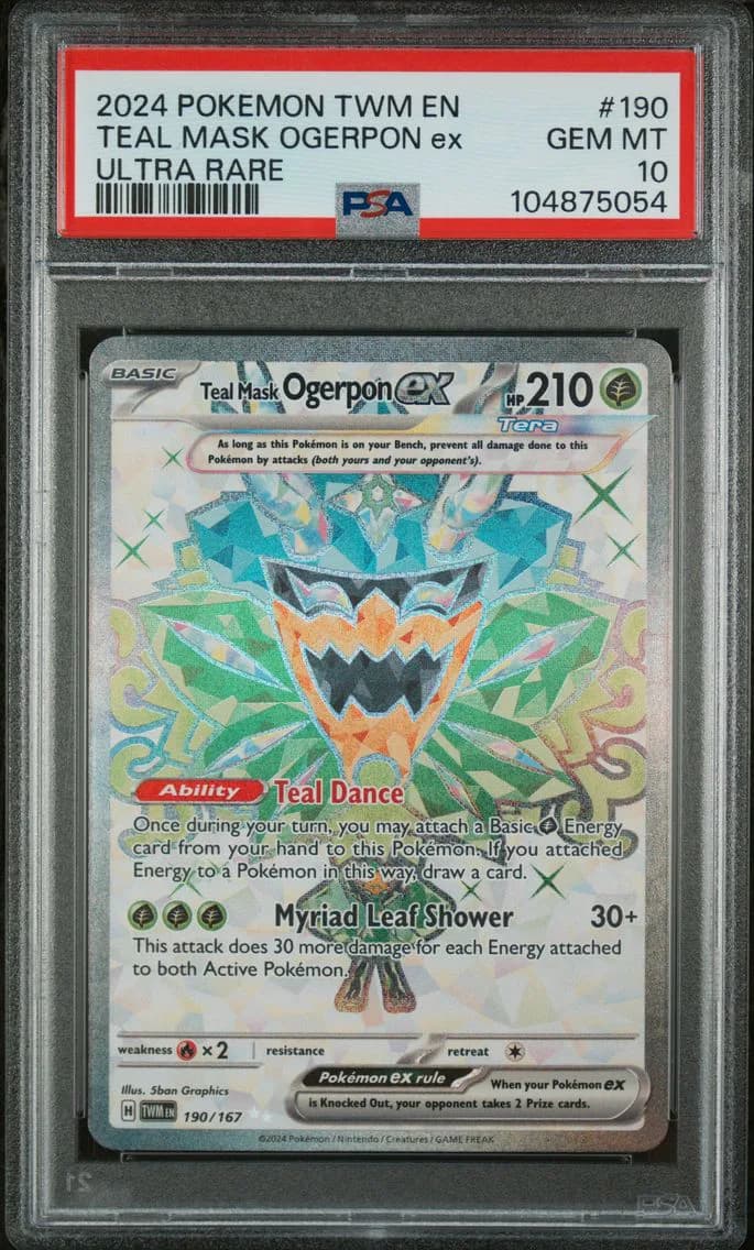 Teal Mask Ogerpon EX, Twilight Masquerade, PSA 10