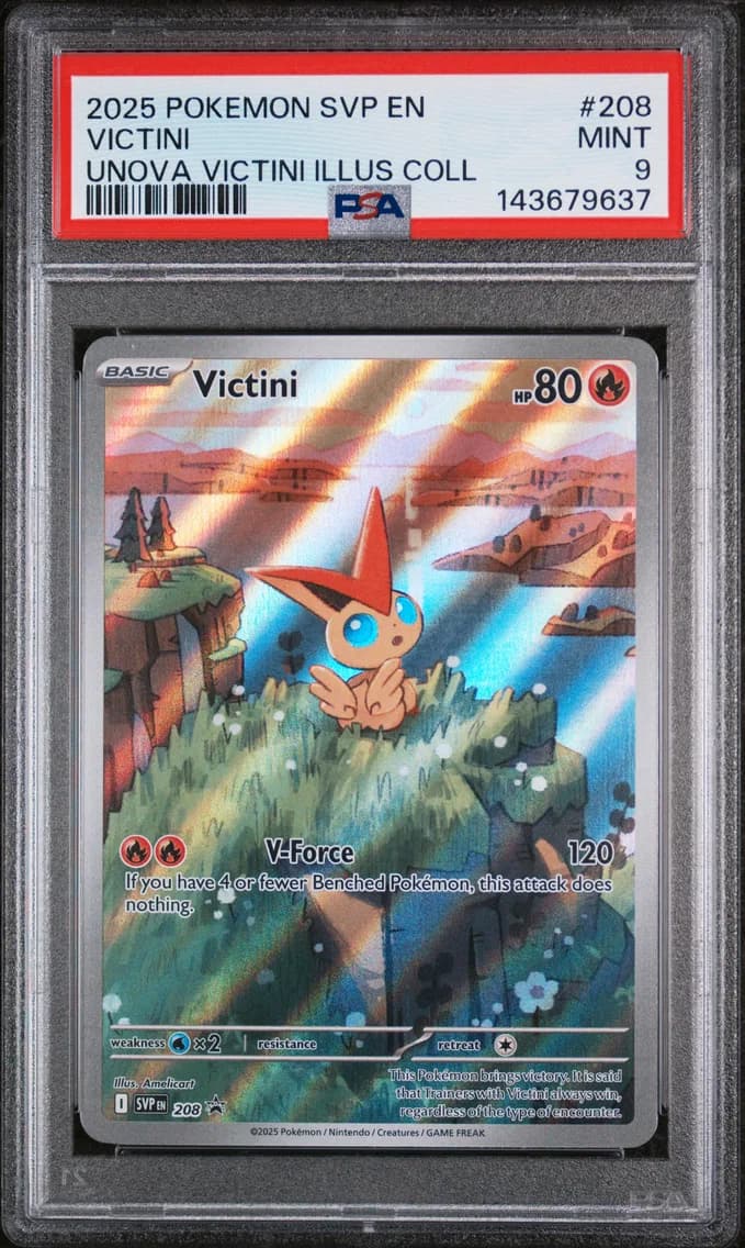 Victini, SV Black Star Promo, PSA 9