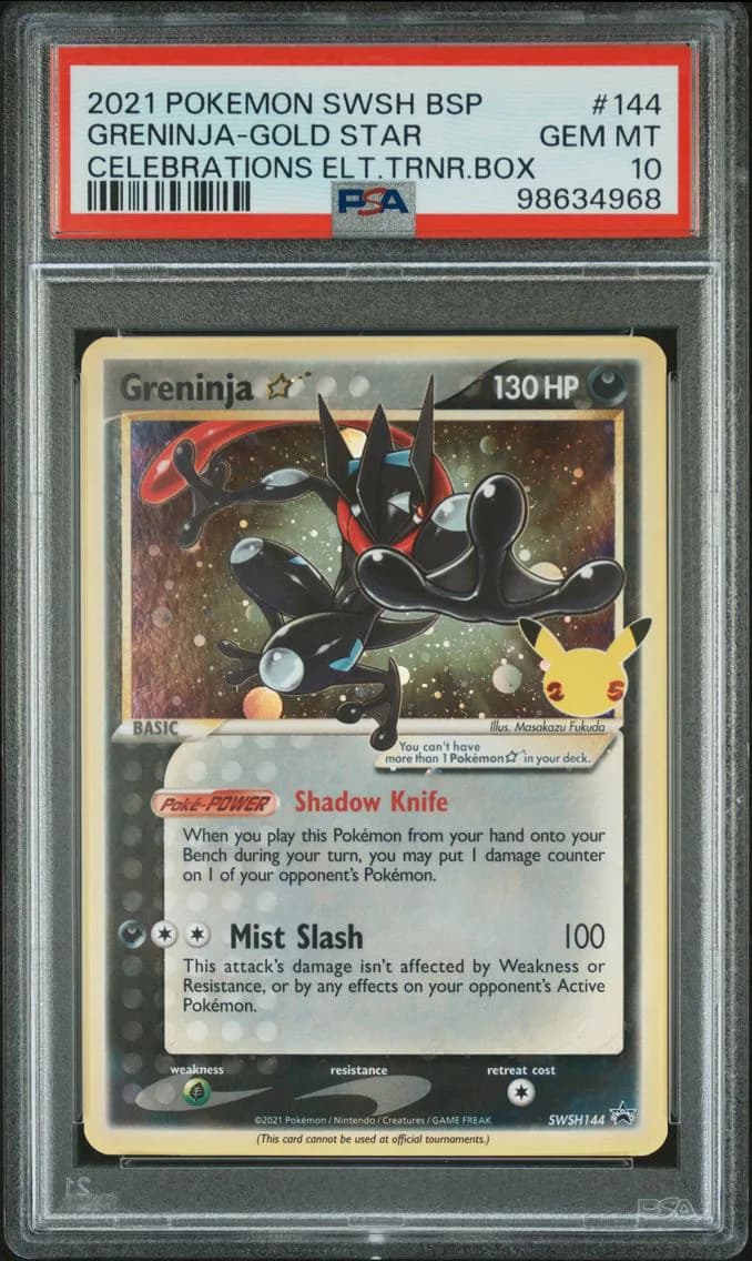 Greninja-Gold Star, Swsh Black Star Promo, PSA 10