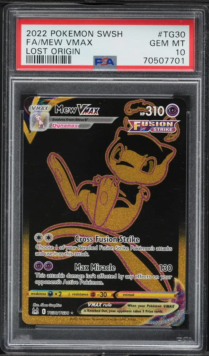 Mew VMAX, Sword & Shield Lost Origin, PSA 10