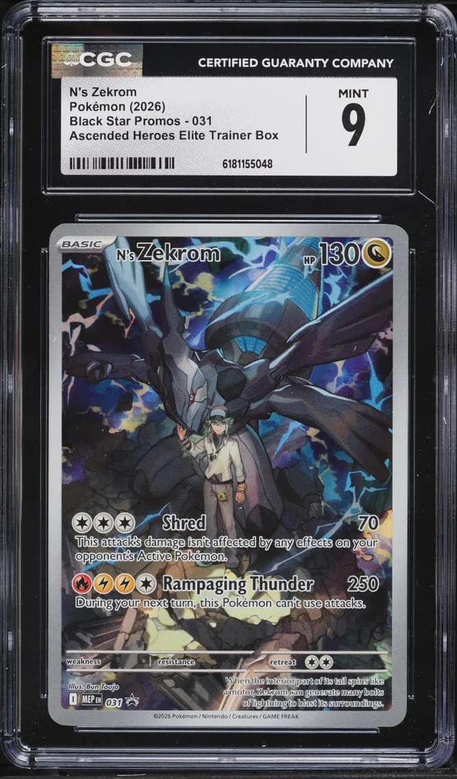 N's Zekrom, Black Star Promos - Mega Evolution MEP EN, CGC 9