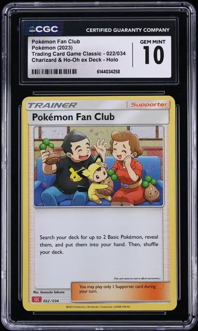 Pok^mon Fan Club, Trading Card Game Classic - CLV, CLC, CLB, CGC 10