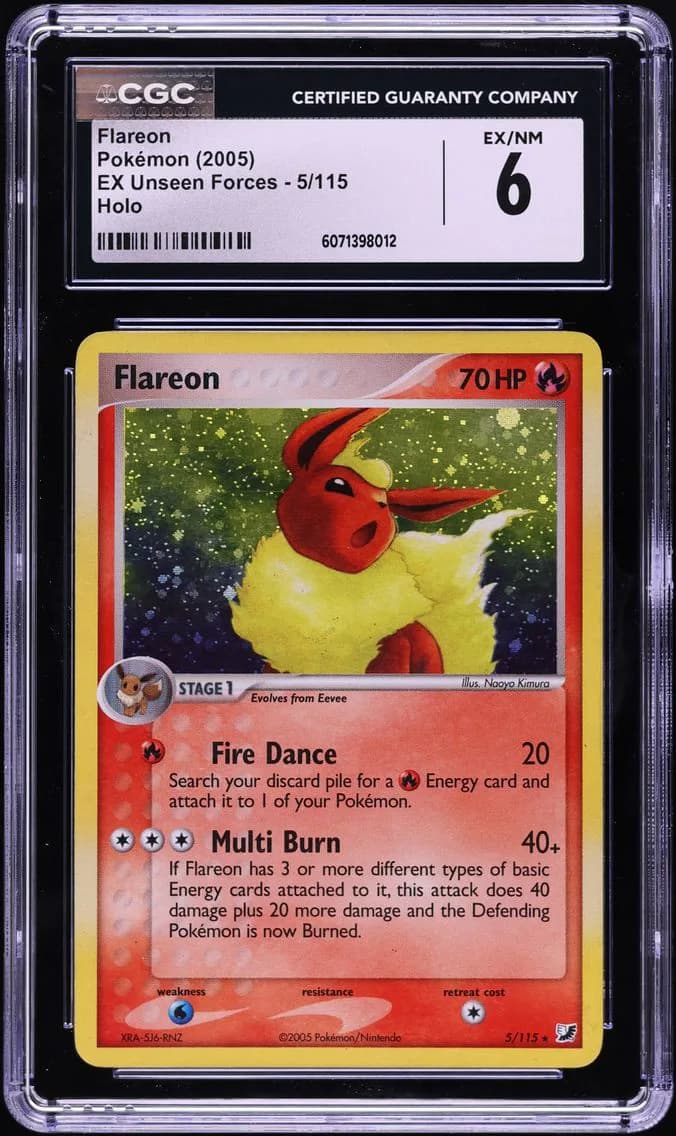 Flareon, EX Unseen Forces, CGC 6