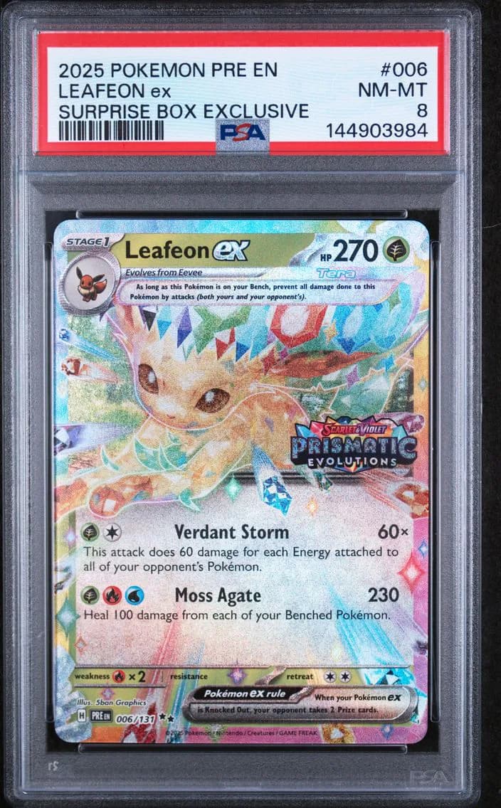 Leafeon EX, Prismatic Evolutions, PSA 8