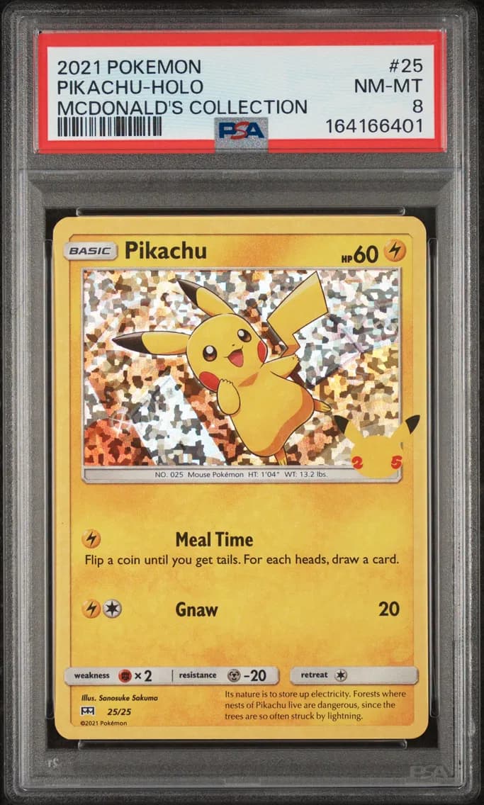 Pikachu-Holo, Mcdonald's Collection, PSA 8
