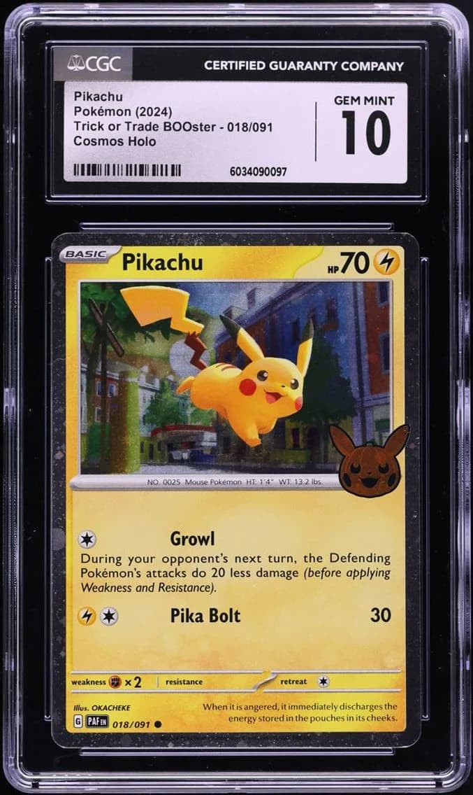 Pikachu, Trick or Trade BOOster (2024), CGC 10