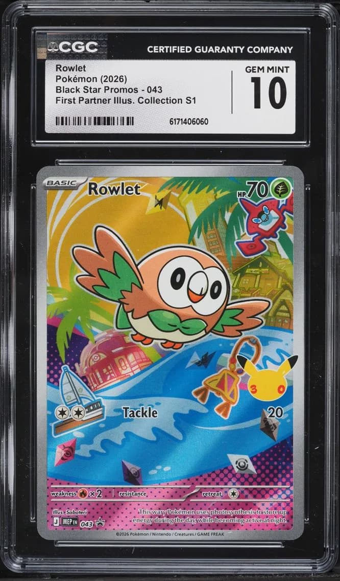 Rowlet, Black Star Promos - Mega Evolution MEP EN, CGC 10