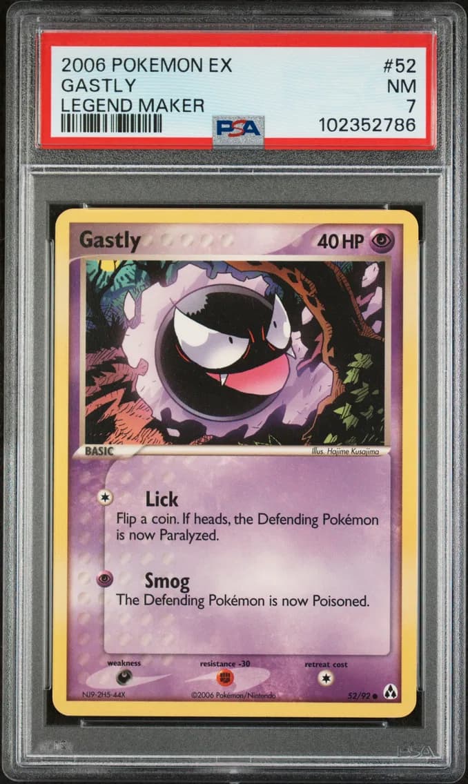 Gastly, EX Legend Maker, PSA 7