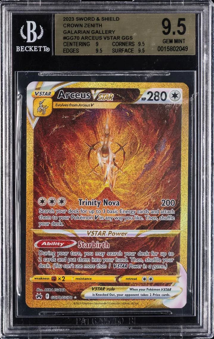 Arceus VSTAR, Sword and Shield Crown Zenith Galarian Gallery, BGS 9.5
