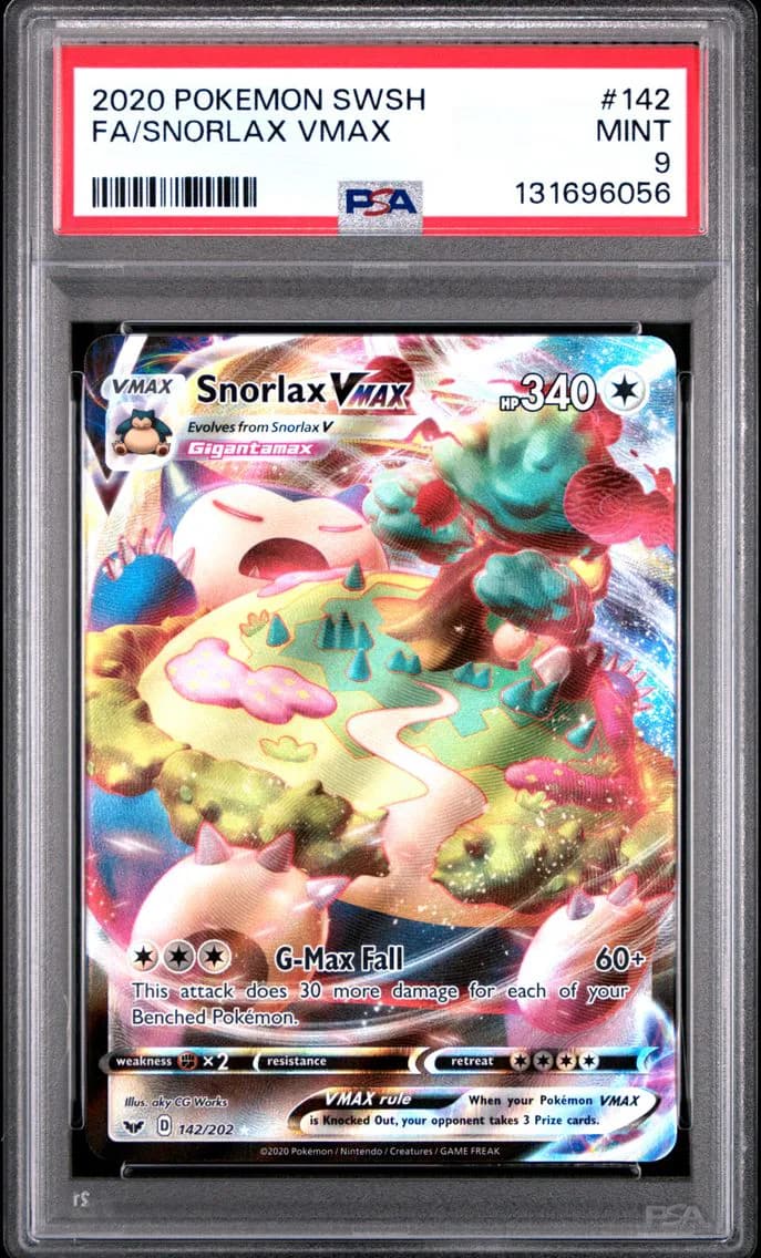 Snorlax VMAX, Sword & Shield, PSA 9