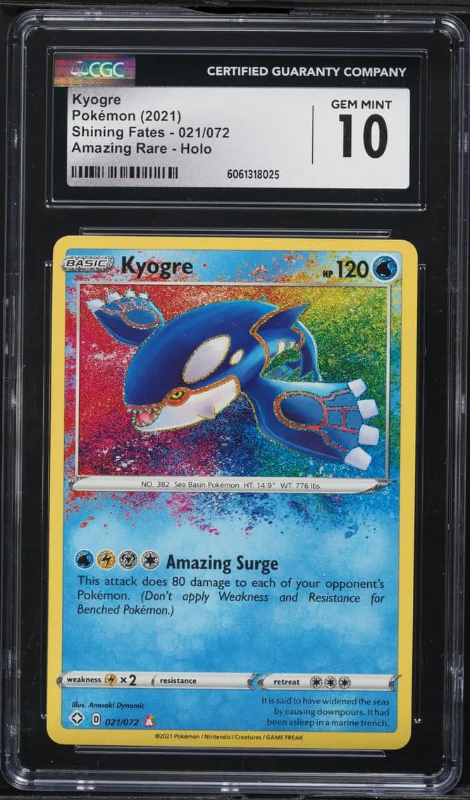Kyogre, Shining Fates, CGC 10
