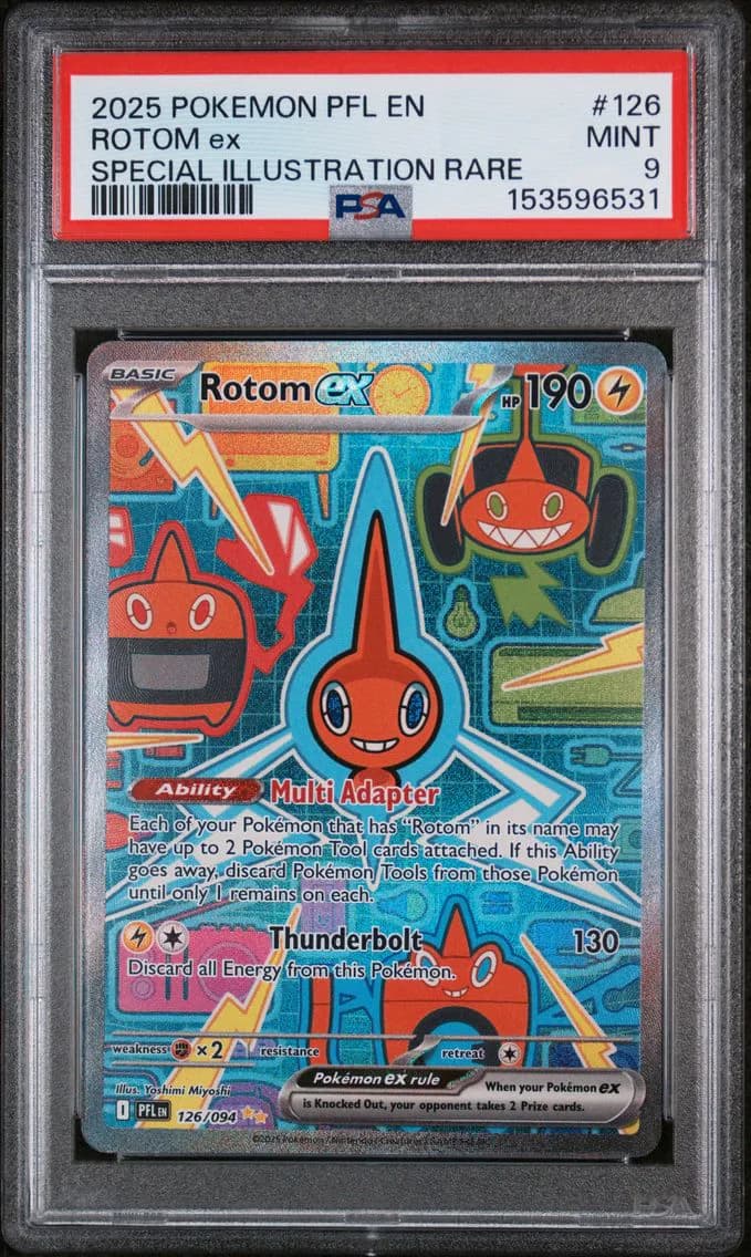 Rotom EX, Phantasmal Flames, PSA 9
