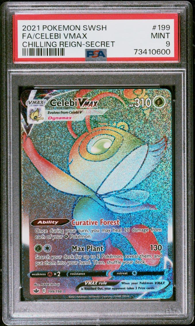 Celebi VMAX, Sword & Shield Chilling Reign, PSA 9