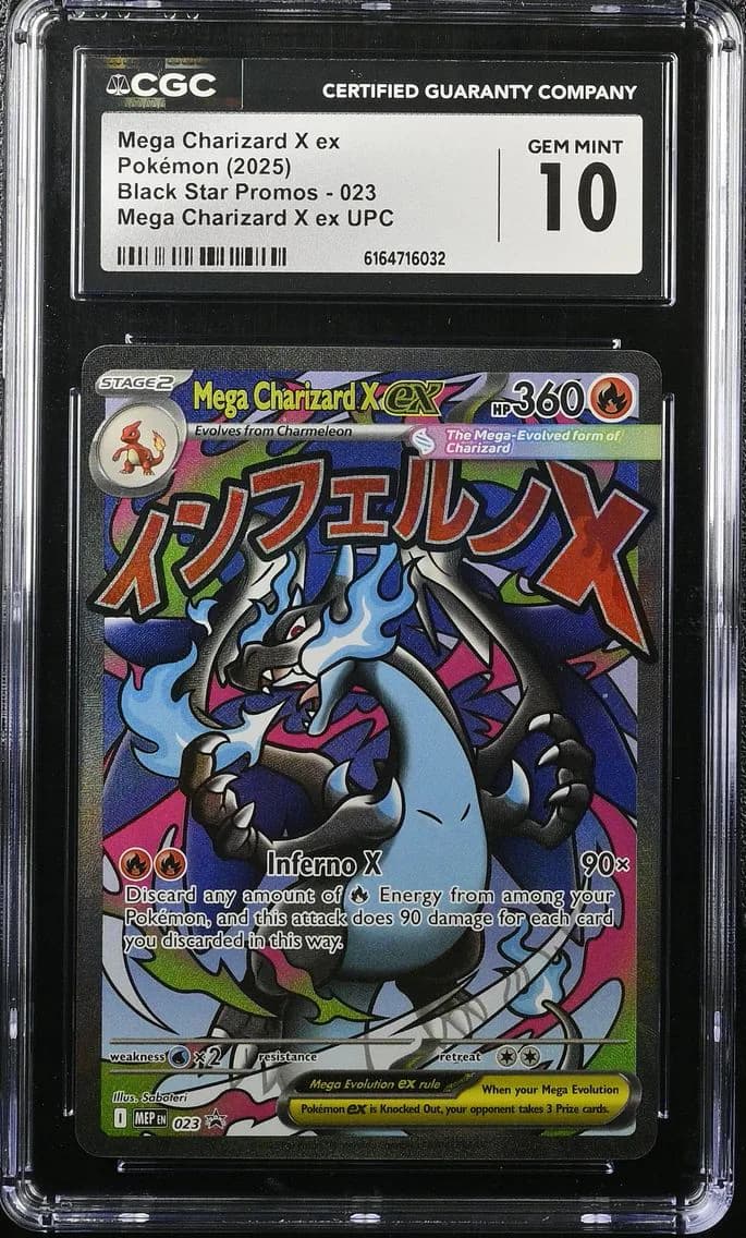 Mega Charizard X ex, Black Star Promos - Mega Evolution MEP EN, CGC 10