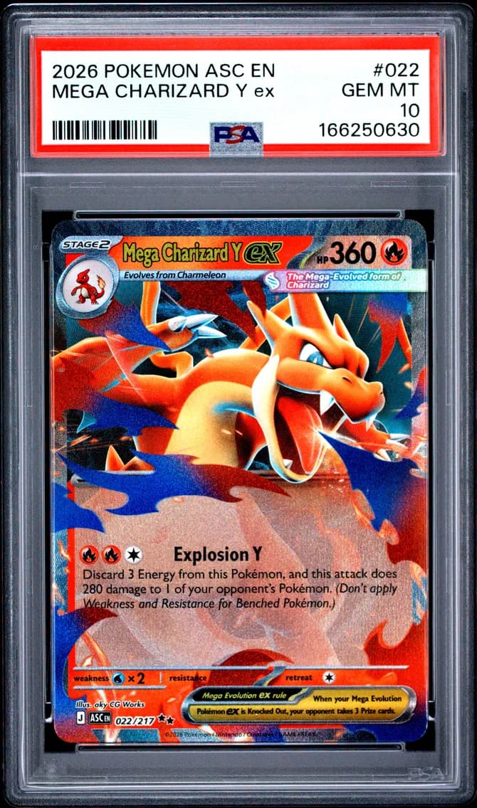 Mega Charizard Y EX, Ascended Heroes, PSA 10