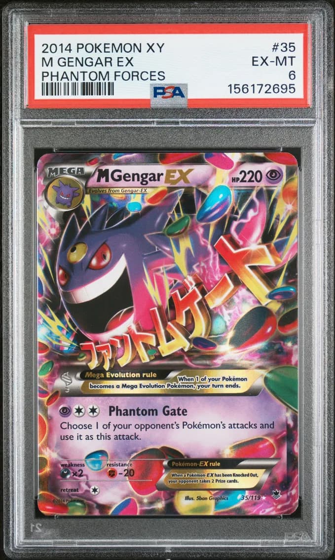 M Gengar EX, XY Phantom Forces, PSA 6