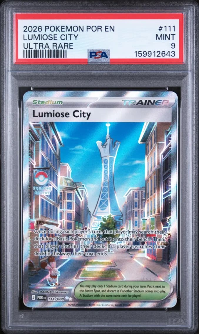 Lumiose City, Perfect Order, PSA 9