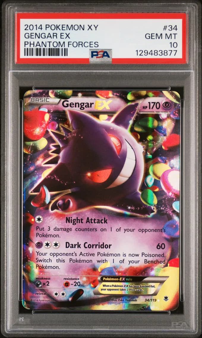 Gengar EX, XY Phantom Forces, PSA 10