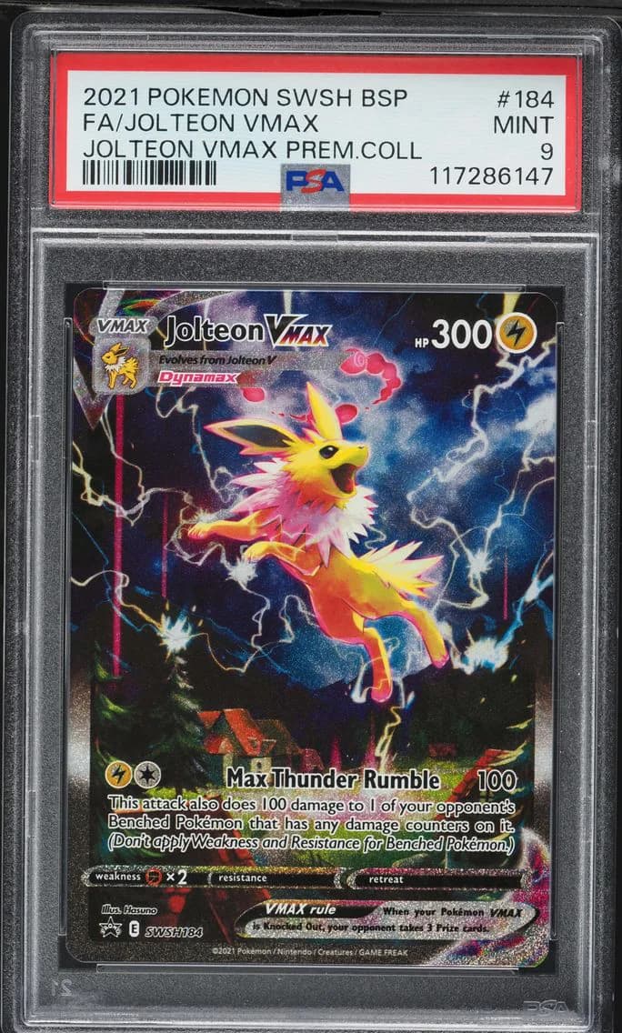 Jolteon VMAX, Swsh Black Star Promo, PSA 9