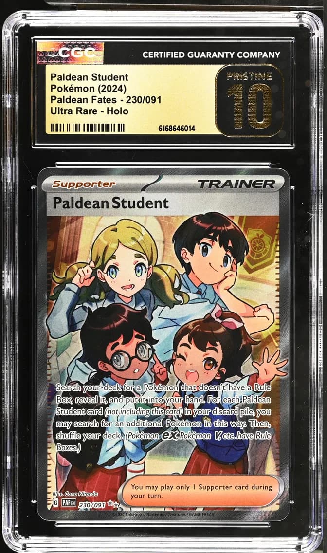 Paldean Student, Paldean Fates, CGC 10