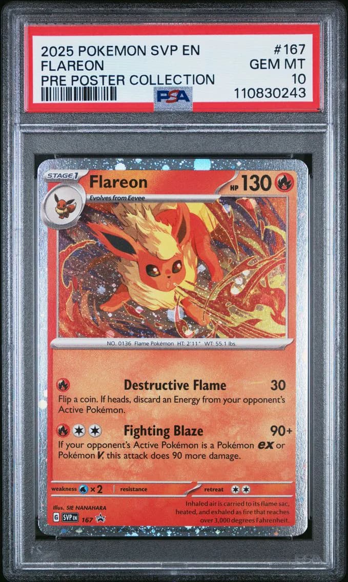 Flareon, SV Black Star Promo, PSA 10