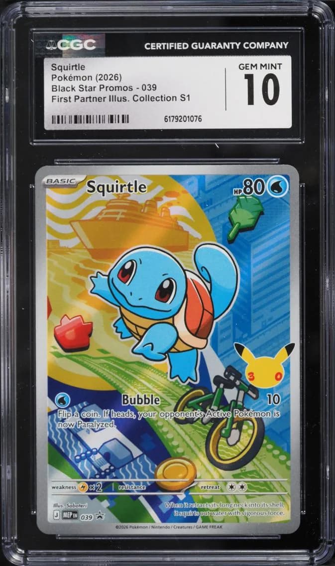 Squirtle, Black Star Promos - Mega Evolution MEP EN, CGC 10
