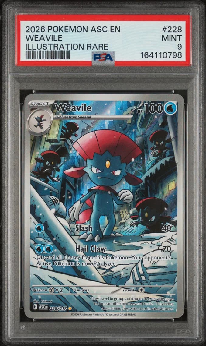 Weavile, Ascended Heroes, PSA 9