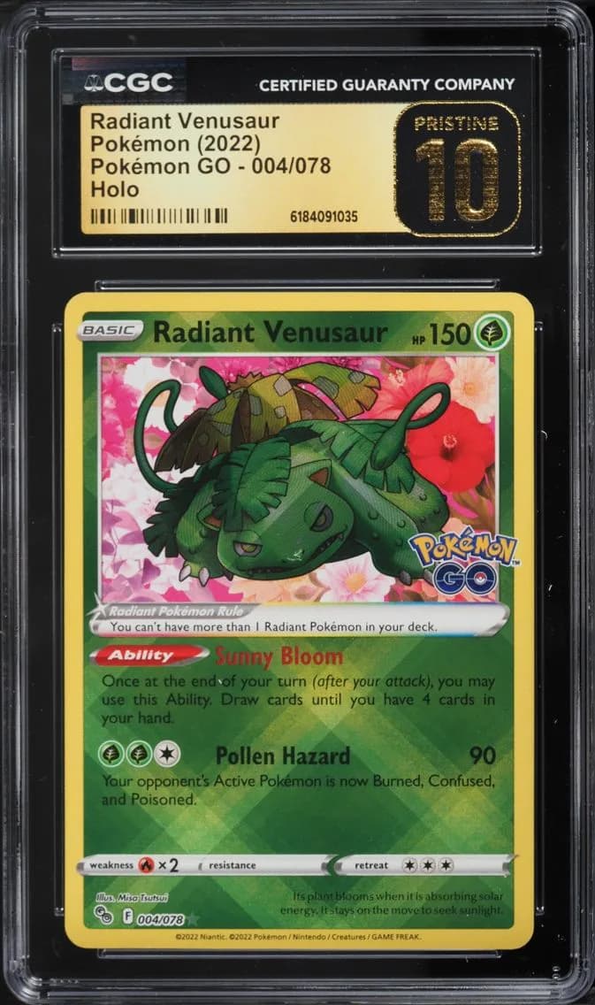 Radiant Venusaur, Pokémon GO, CGC 10