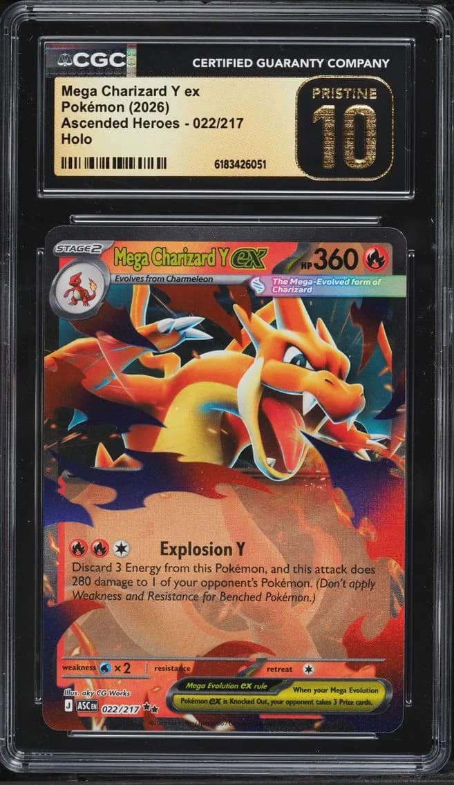 Mega Charizard Y EX, Ascended Heroes, CGC 10