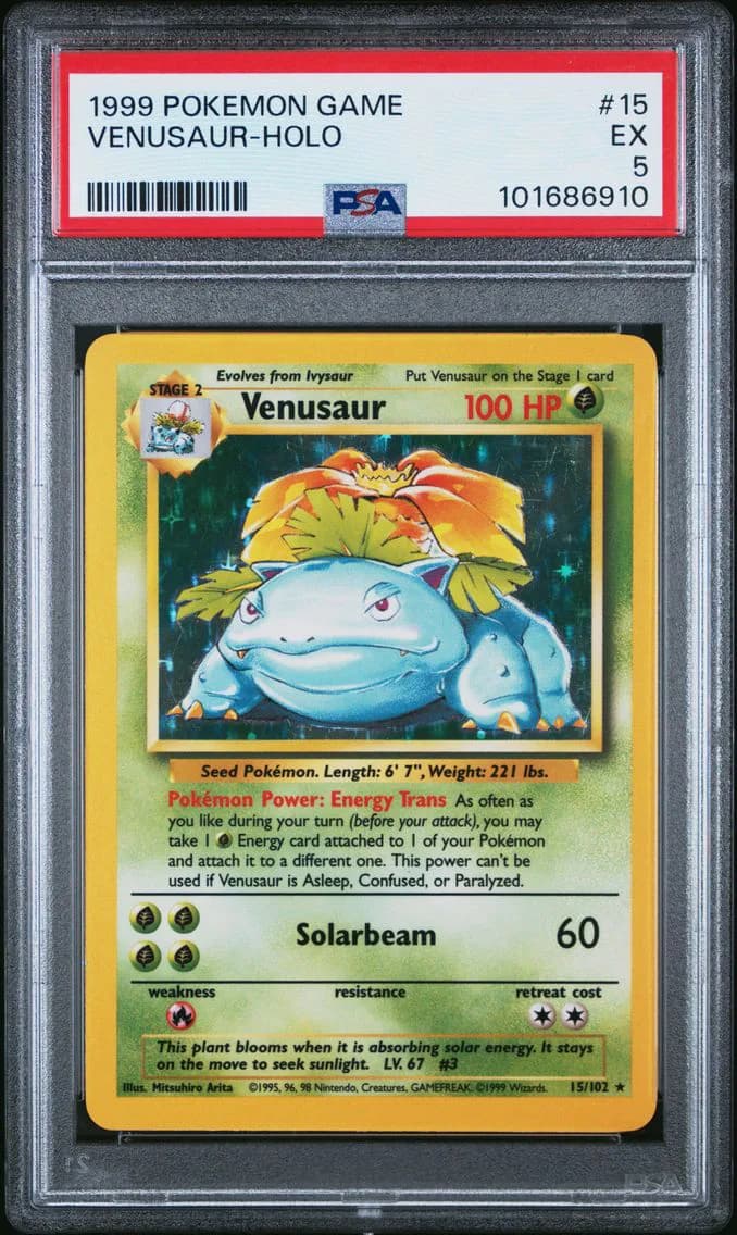 Venusaur-Holo, Game, PSA 5