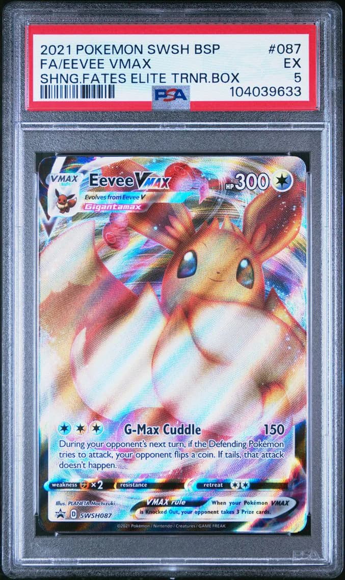 Eevee VMAX, Swsh Black Star Promo, PSA 5